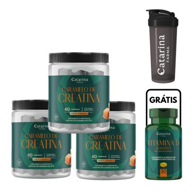 Combo 3 caramelos de creatina + brindes